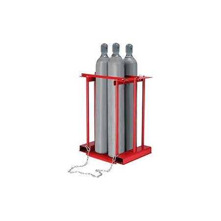 Forkliftable Cylinder Storage Caddy, Stationary For 4 Cylinders